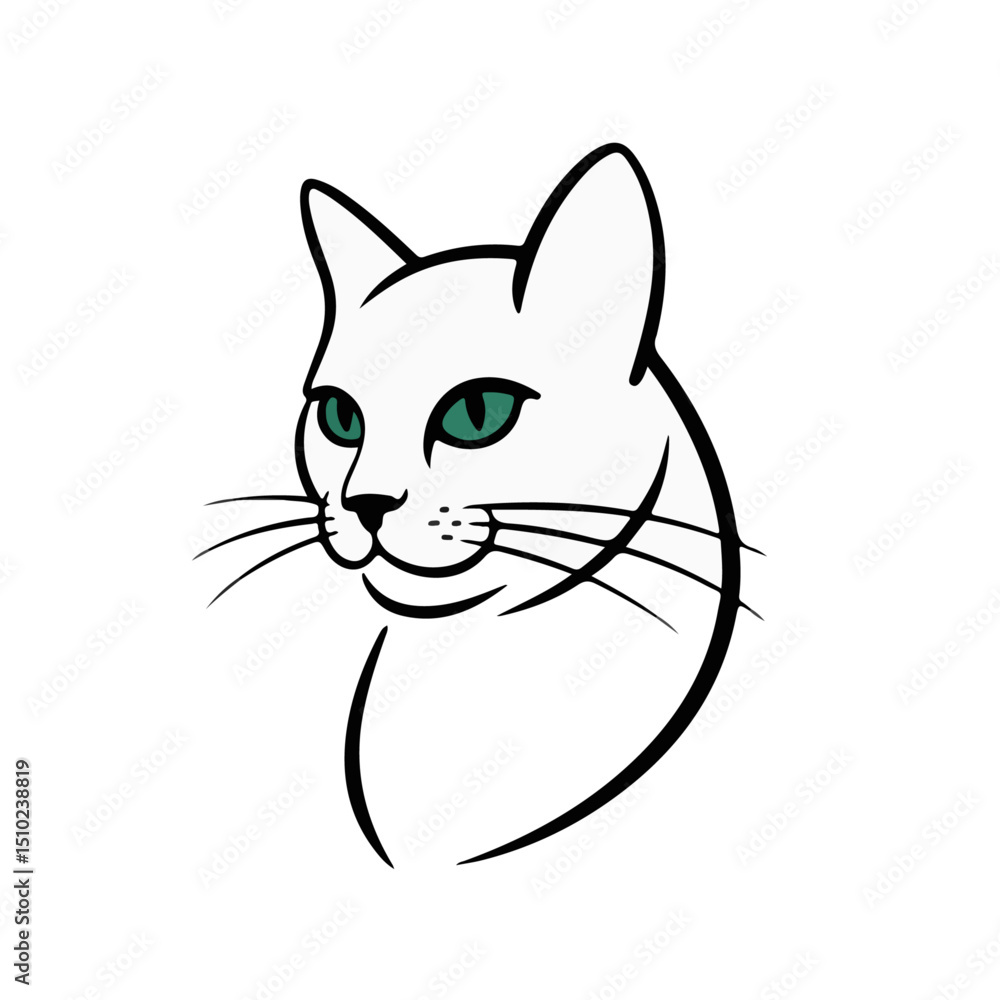 Obraz premium black cat vector illustration