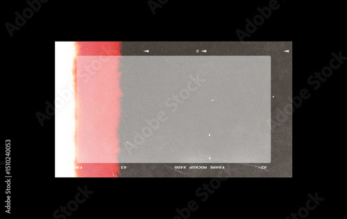 Film frame photo strip high-resolution blank filter. 35mm scan template texture effect. Trendy editable camera roll social stories design. Isolated vintage analog cinema empty scratches mockup.