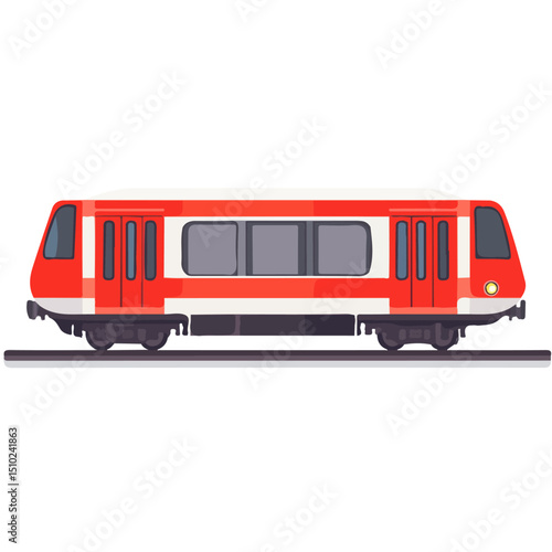 2D flat Subway vector illustration, isolated on a white background.