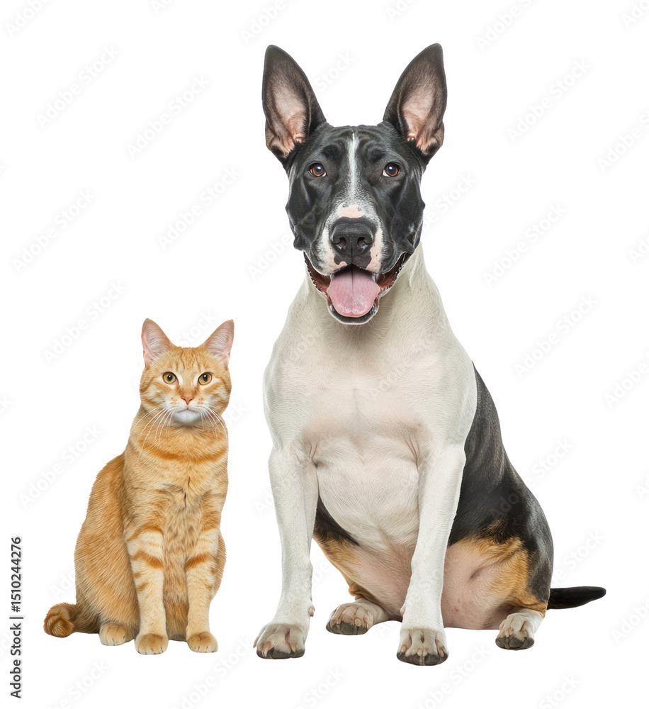 PNG Real dog and cat background animal white. PNG Real dog and cat background animal white.