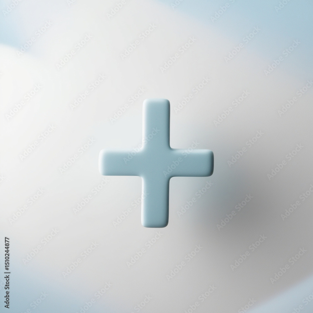 Obraz premium plus sign on blue