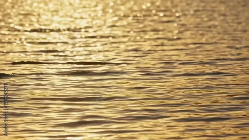 Golden Hour Water Texture: Rippling Sunset Reflections