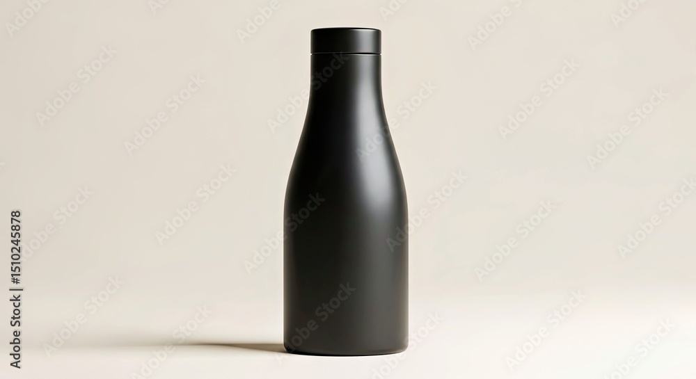 Modern Blank Matcha Tea Bottle Reflecting Purity Modern Blank Matcha Tea Bottle Reflecting Purity