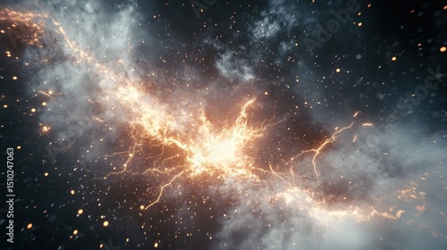A conceptual image of energy bursts, showing lightning effects during dynamic movements.