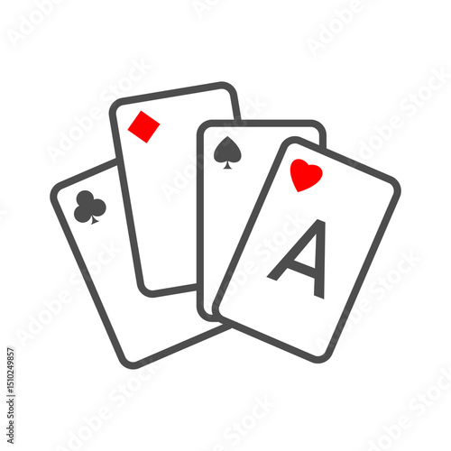Poker Hand Outline Icon