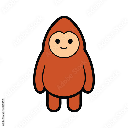 Kawaii Koko character art perfect for decorative content creation vector illustration.
