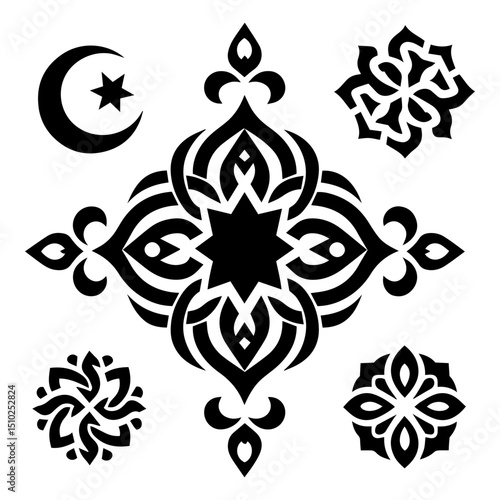 vector set of floral elements with stunning transformation of traditional artistry into modern luxury