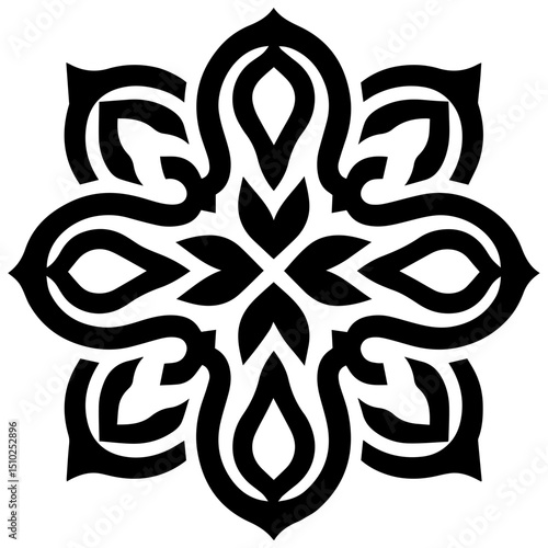 The poetic dance of elegant curves in decorative vector illustration