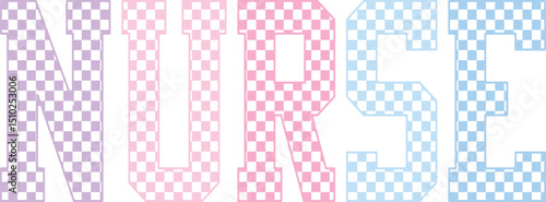 Checkered Nurse Retro Design