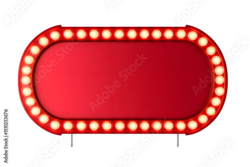 Retro lightbox vector 3d realistic template with lightbulb isolated on transparent background for party poster, banner advertising, promotion. Ai Generated Images