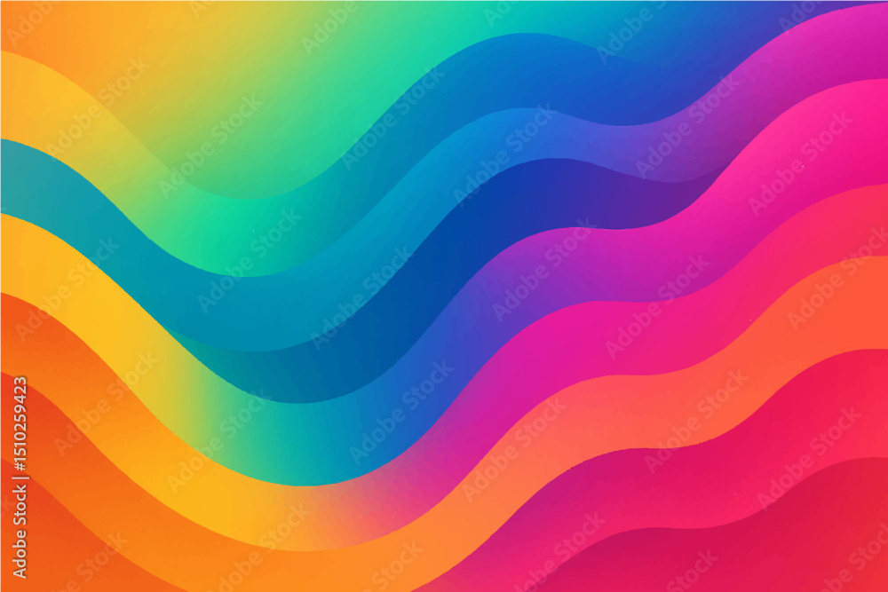 Abstract Rainbow Background with Colorful Curves and Gradient Pattern Abstract Rainbow Background with Colorful Curves and Gradient Pattern