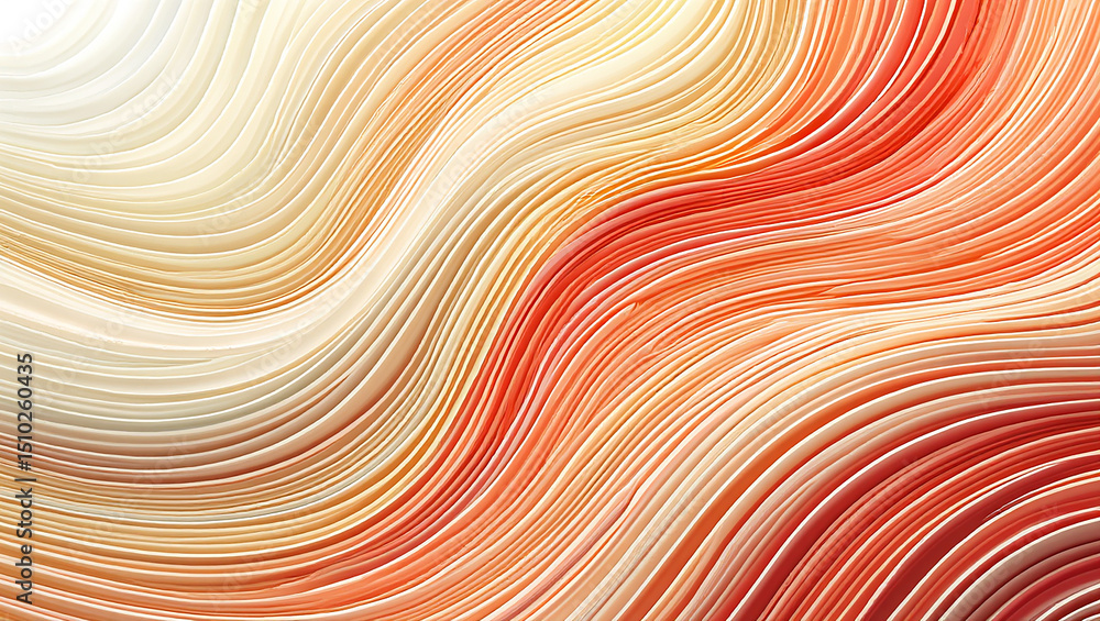 Abstract wave pattern in gradient orange and cream tones creates a modern background Abstract wave pattern in gradient orange and cream tones creates a modern background