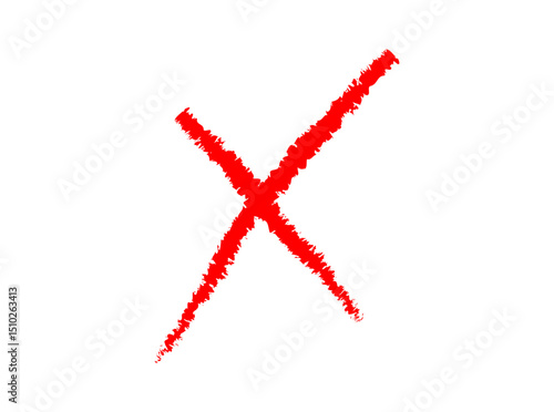 cross mark　brush stroke