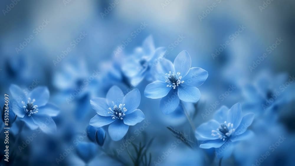 Serene Blue Flowers A Delicate Spring Bloom Serene Blue Flowers A Delicate Spring Bloom