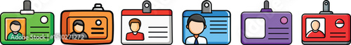 ID Card Icon Representing Identity Badge, Office Credential, Employee Verification and Access Pass