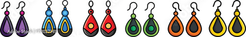 Jewelry Earrings Icon Depicting Fashion Accessory, Woman’s Ornament, Style and Decorative Beauty
