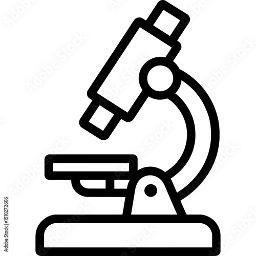 Minimalist microscope icon design