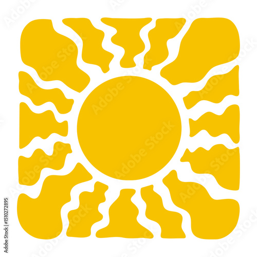 Wallpaper Mural Hand drawn doodle sunshine shape sun symbol icon Torontodigital.ca