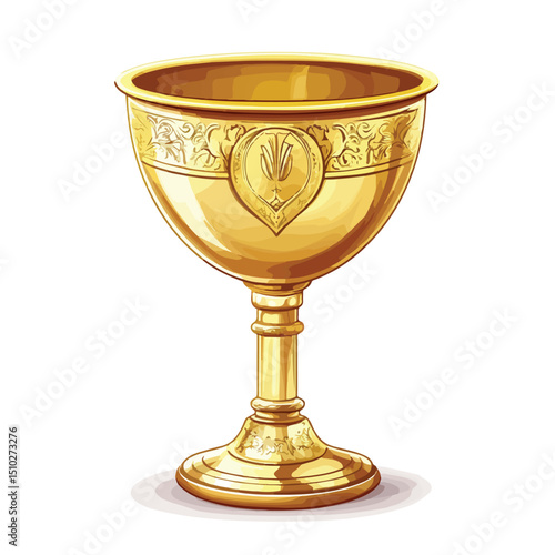 Sacred Chalice Cup Vector Illustration Isolated for Spiritual Designs