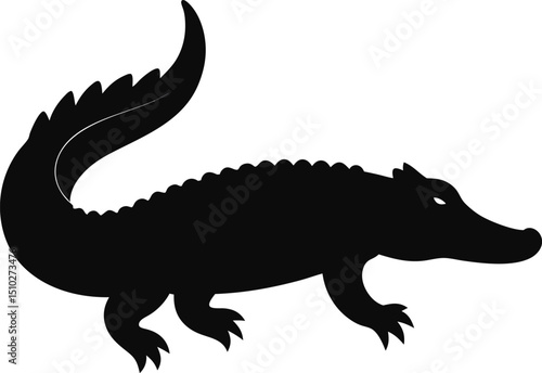 vector illustration of a crocodile