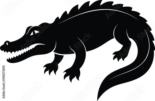 vector illustration of a crocodile
