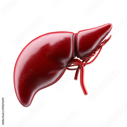 Realistic 3D Model of Human Liver with Detailed Anatomy Features