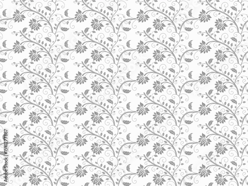 Seamless floral pattern background with vintage flower vector illustration