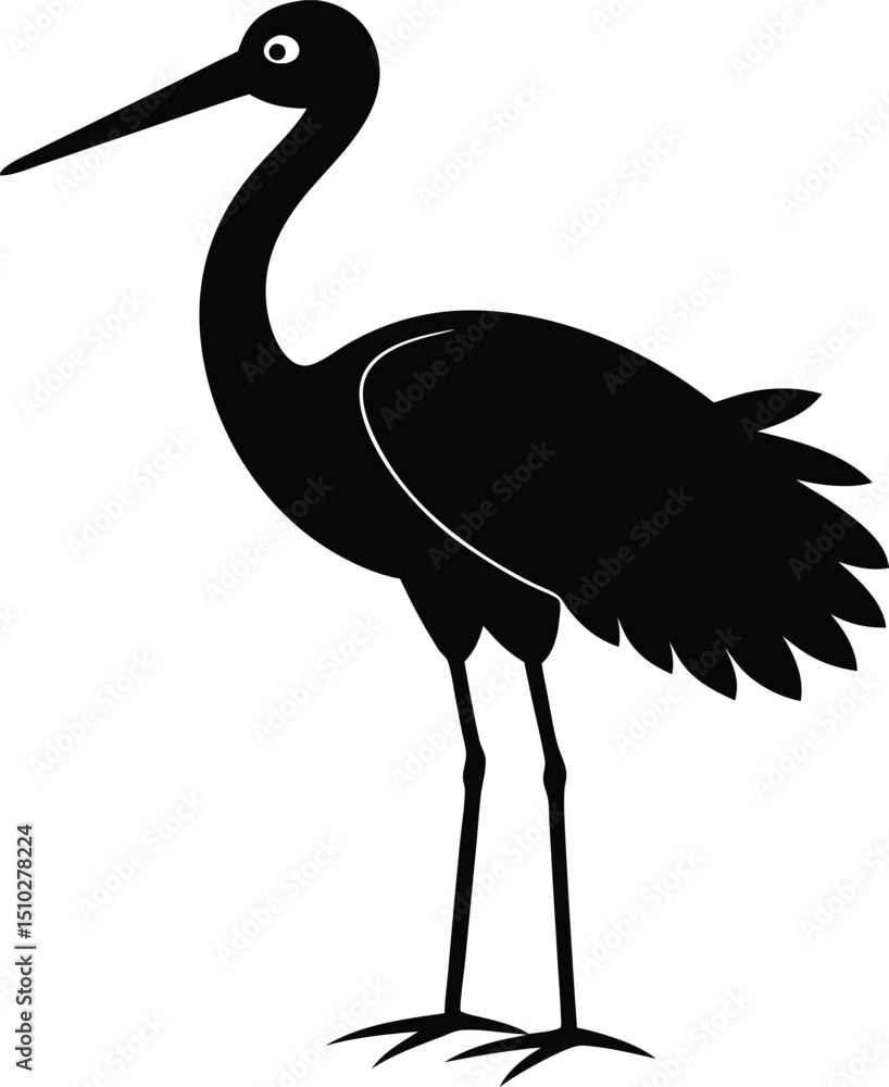 Obraz premium heron on a white background