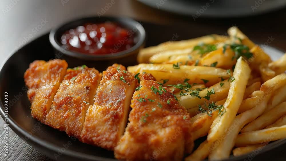 grilled chicken breast with french fries grilled chicken breast with french fries