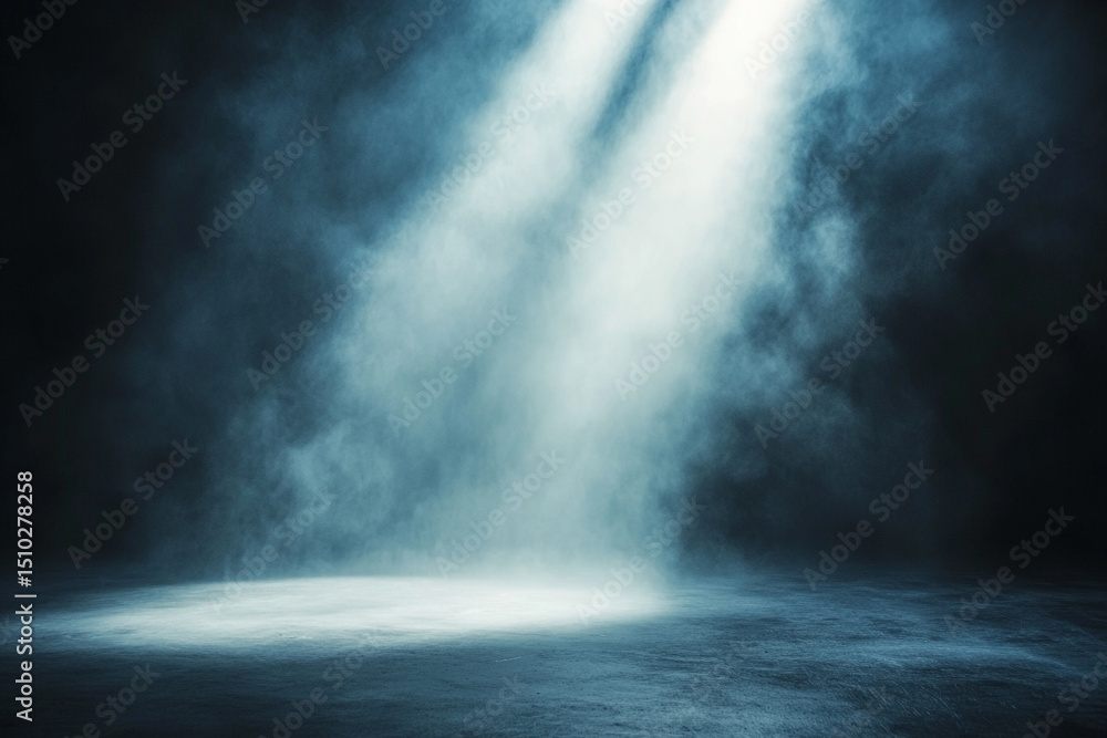 Spotlight focus with foggy halo effect Spotlight focus with foggy halo effect