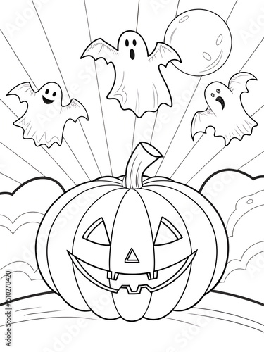 Halloween color sheet