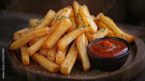french fries with ketchup