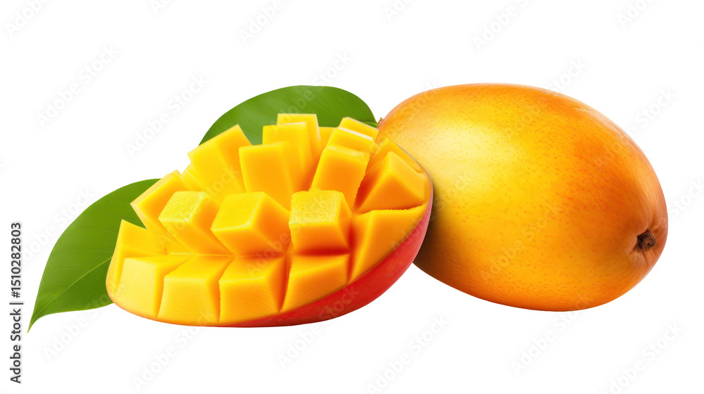 Mango Fruit and Slice on Transparent Background
Mango Fruit and Slice on Transparent Background