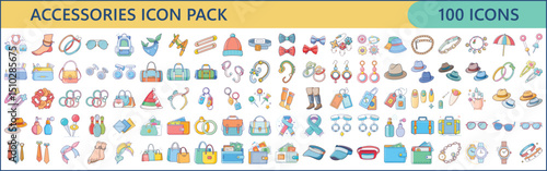 Diverse Collection of Fashion and Personal Accessories in an Icon Pack