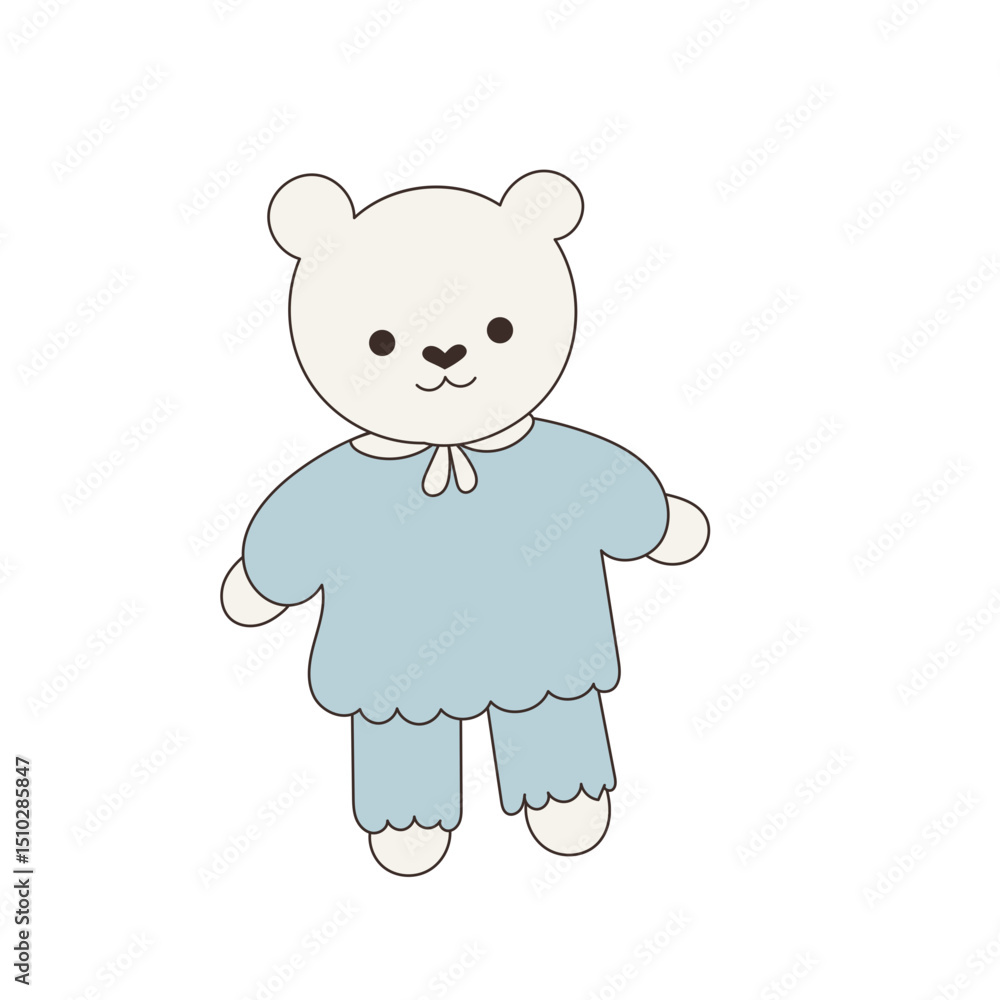 Simple Childish Doodle Teddy Bear Character Icon. Cartoon Small Funny Animal Toy Pet Art. Simple Childish Doodle Teddy Bear Character Icon. Cartoon Small Funny Animal Toy Pet Art.