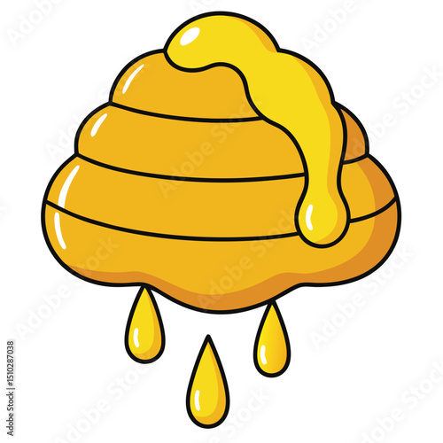 A beautiful drizzle of golden honey, symbolizing sweetness, natural goodness, and rich flavor.