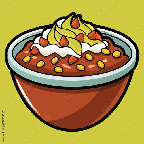 A hearty bowl of chili con carne with shredded cheese, a comforting and flavorful homemade meal.