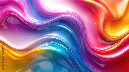 Wallpaper Mural Vibrant, flowing liquid colors Torontodigital.ca