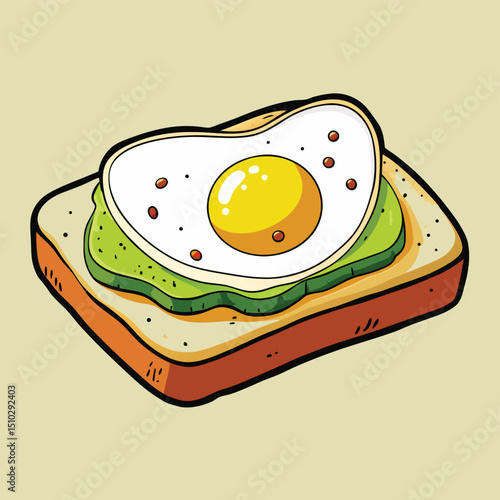 Perfectly poached egg on avocado toast with garnish