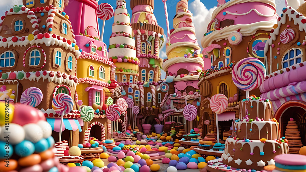 Fototapeta premium A World Made of Sweets and Snacks