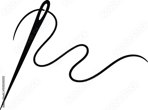 Needle vector black silhouette cricut design for T-Shirt