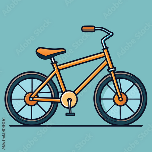 Sturdy modern bicycle with clean frame and wheels