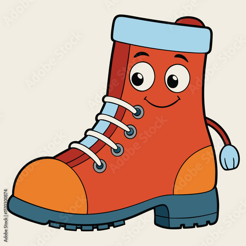 A sturdy and robust walking boot, ideal for hiking, outdoor adventures, and navigating rough terrain.