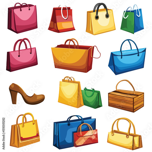 Professional Shopping Icons Set Vector Illustration for E-commerce Websites and Marketing Materials