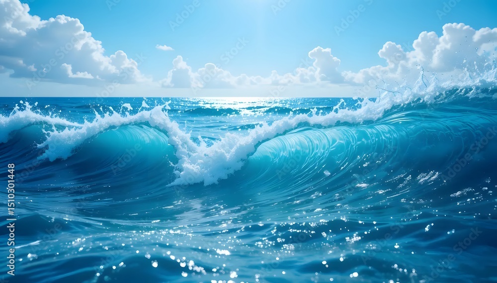 Obraz premium Ethereal Wispy Cloud Forming Mystical Creature Shape in Blue Sky – Generative AI