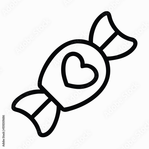 Candy, toffee silhouette Vector icon which can be easily modified or edit
