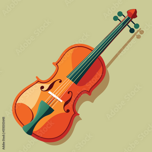 A traditional, smooth violin, representing classical music, elegance, and artistic expression.