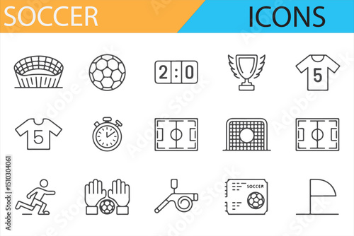 Soccer Action Icons for Digital Marketing and Social Media