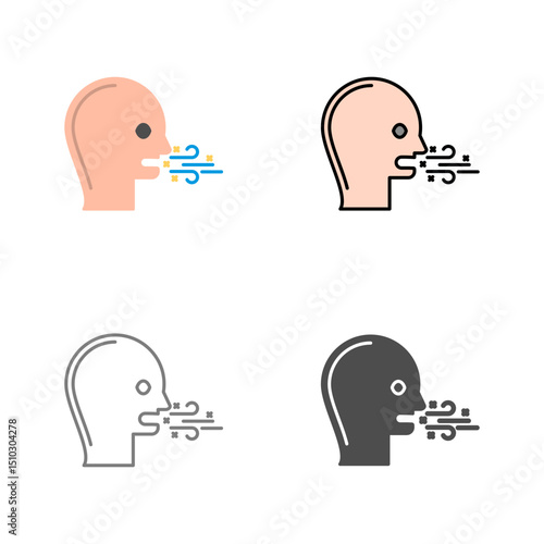 Bad Breath Vector Icon