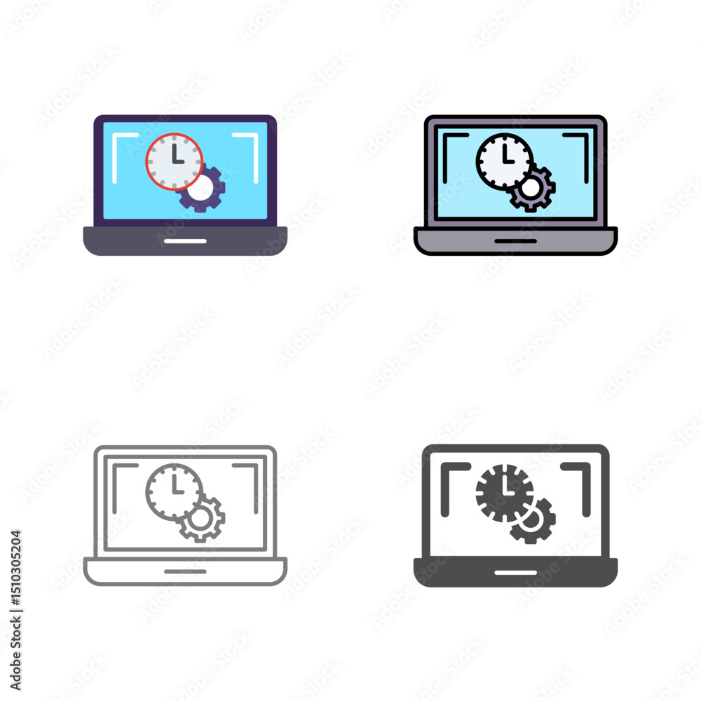 Flex Time Vector Icon Flex Time Vector Icon